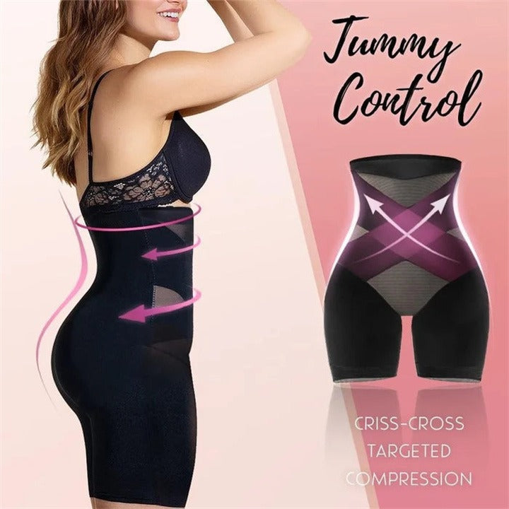 2023 New Cross Compression Abs Booty High Waisted Shaper