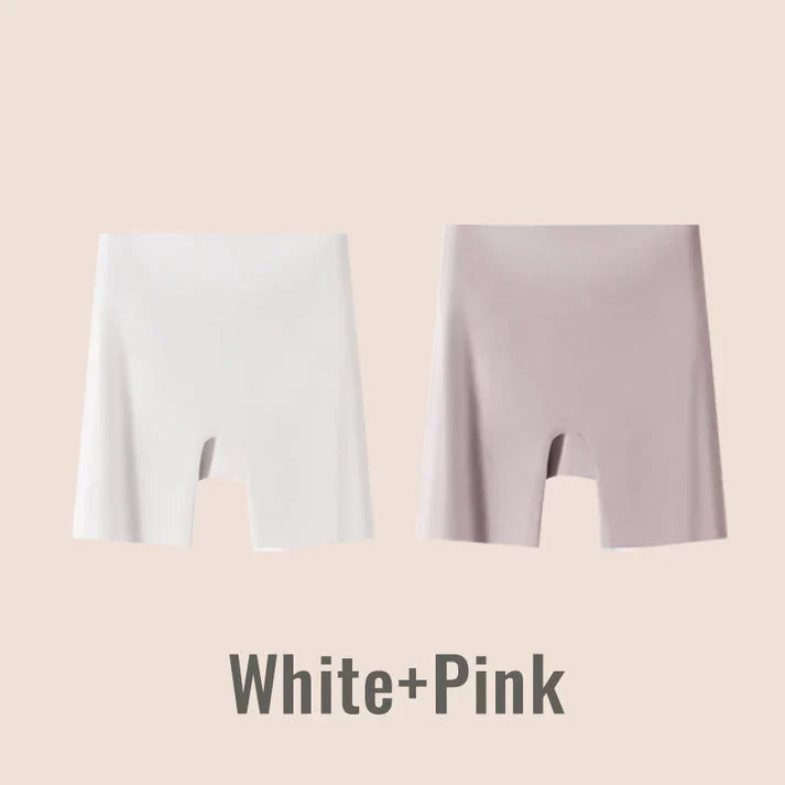 Women High-waist Ice Silk Underwear with Tummy-control Hip-lifting