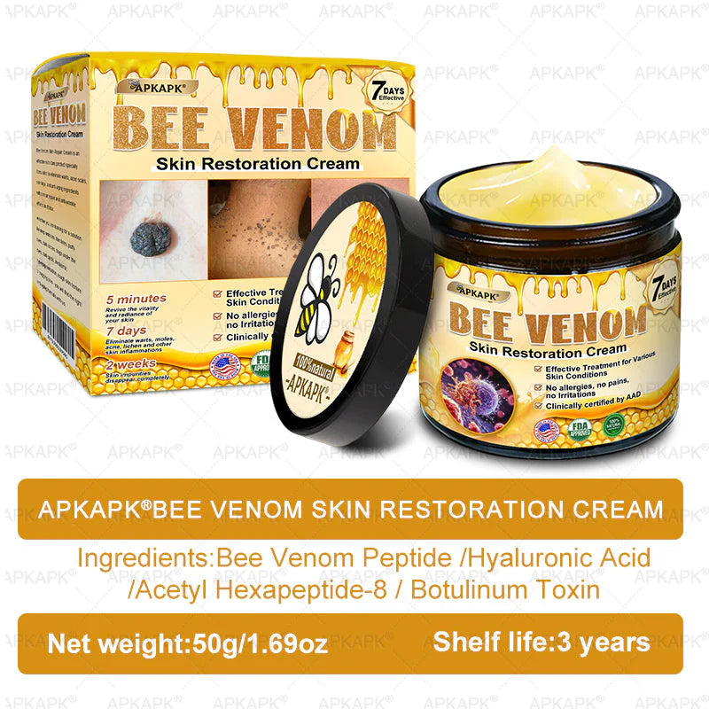 APKAP®Bee venomSkin Restoration Creaml💎💎 Powerful anti-aging solution that targets deepwrinkles,fine lines,sagging skin,and dryness