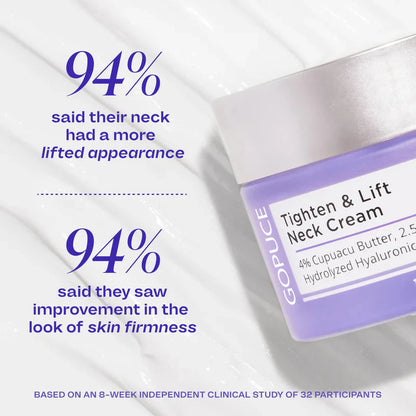Miracle Neck Cream for "Tech Neck" & "Turkey Neck", Visibly Firmer, Smoother-Looking Skin in 4–8 Weeks