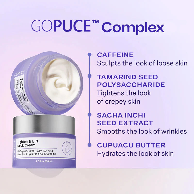 Miracle Neck Cream for "Tech Neck" & "Turkey Neck", Visibly Firmer, Smoother-Looking Skin in 4–8 Weeks