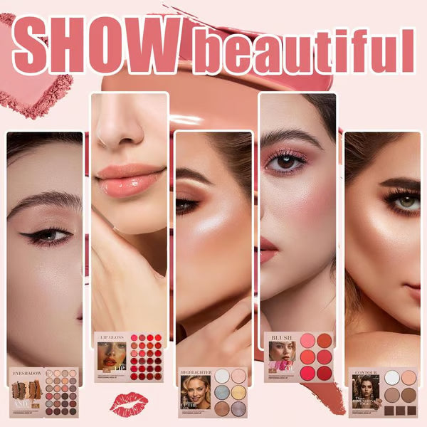 🏆#1 Bestselling - 24-Color Eyeshadow Palette - 5-Layer Book-Style Makeup Palette with 67 Pro Shades(✨WATERPROOF AND LONG-LASTING)