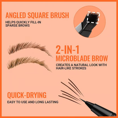 🔥BUY 1 GET 1 FREE🔥🌟 Achieve Perfect Brows – ✨ 4D Brow Pen – For Natural, All-Day Eyebrow & Eyeliner Perfection! 💁‍♀