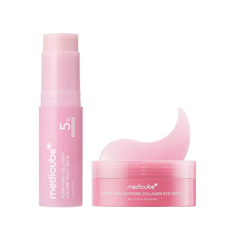 medicube PDRN Pink Collagen Volume Multi Balm Stick | Volufiline, PDRN, NAD, Collagen | Face & Body Balm for Under-Eyes, Neck, Forehead, Smile Lines, Lips | Plumping, Radiance, Line Care | K-Beauty