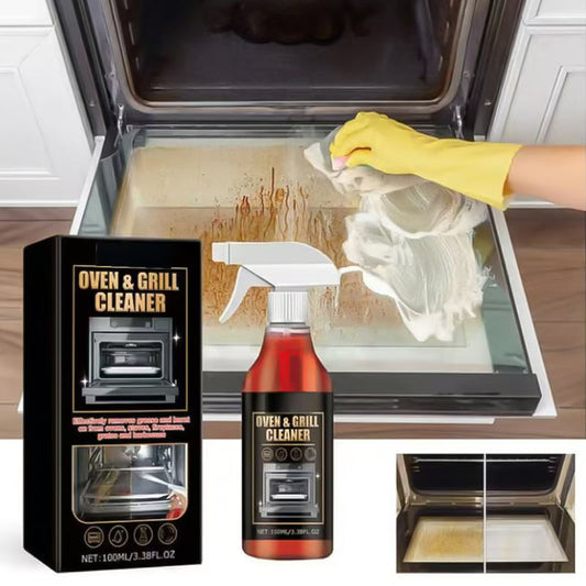 🧼 BUY 1 GET 1 FREE! ✨ Oven & Grill Cleaner Spray – Dissolves Grease in 5 Mins, No Scrubbing & Eliminates Odors 🔥