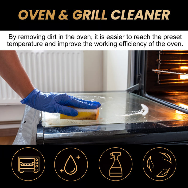 🧼 BUY 1 GET 1 FREE! ✨ Oven & Grill Cleaner Spray – Dissolves Grease in 5 Mins, No Scrubbing & Eliminates Odors 🔥